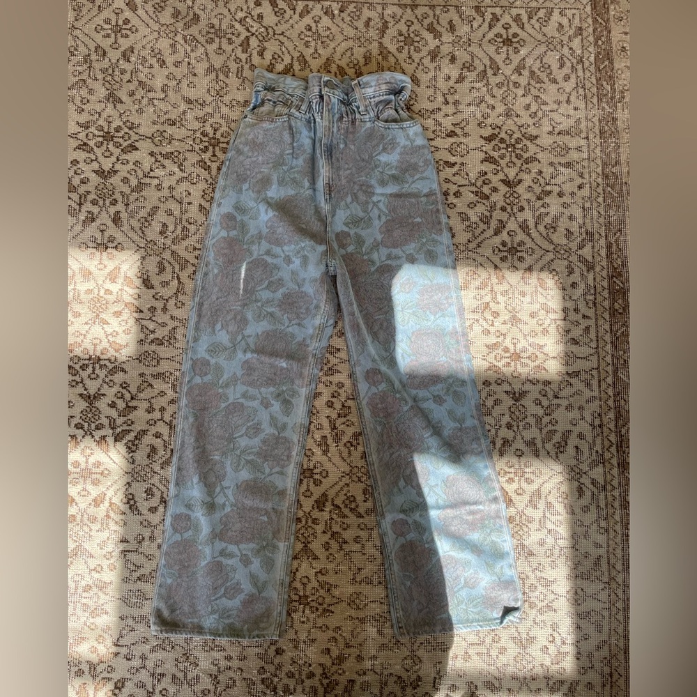 Levi’s x Ganni floral paper bag Size 29